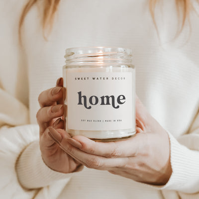 Home Soy Candle - Clear Jar - 9 oz