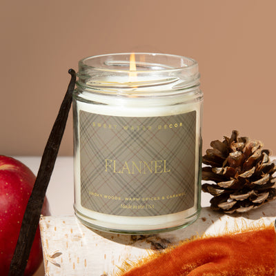Flannel Soy Candle - Clear Jar - 9 oz