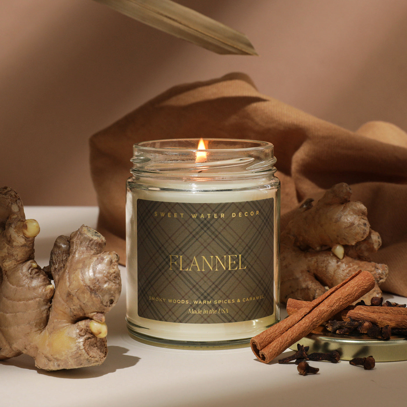 Flannel Soy Candle | 9oz. Clear Jar