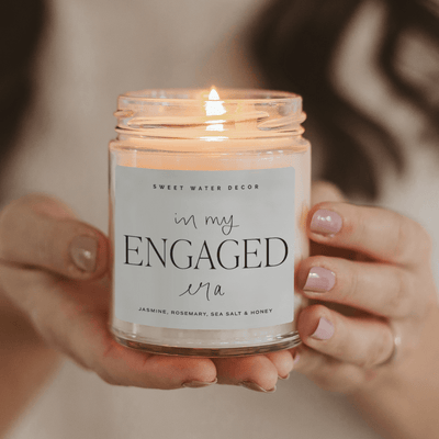 In My Engaged Era Soy Candle - Clear Jar - 9 oz (Wildflowers and Salt) - Sweet Water Decor - Candles