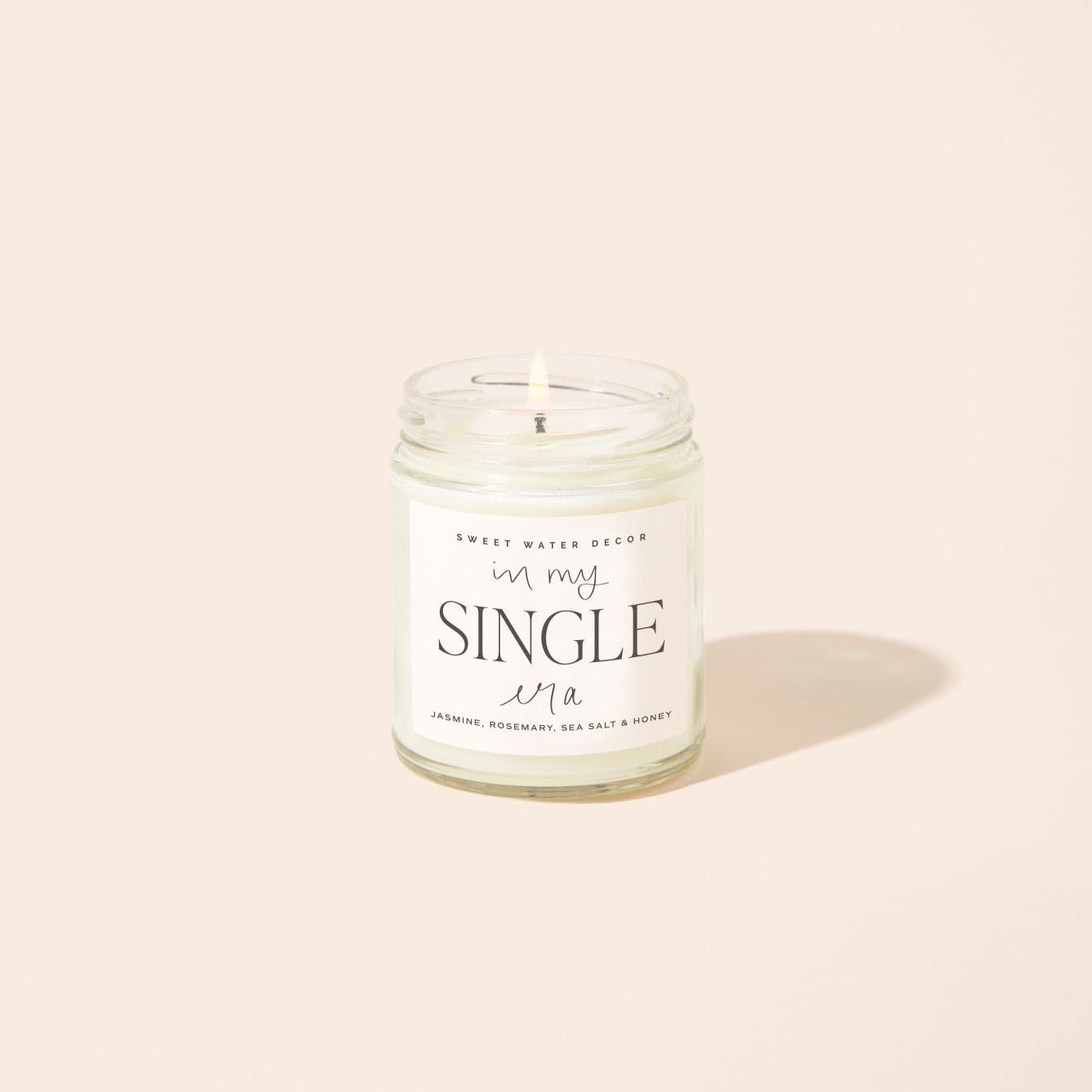 In My Single Era Soy Candle - Clear Jar - 9 oz - Sweet Water Decor - Candles