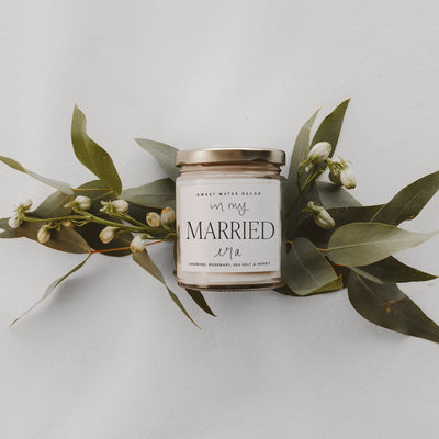 In My Married Era Soy Candle - Clear Jar - 9 oz - Sweet Water Decor - Candles