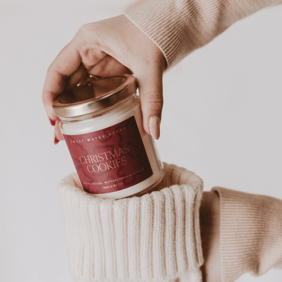 Christmas Cookies Soy Candle | 9oz. Clear Jar (Sugar Cookies) - Sweet Water Decor - Candles