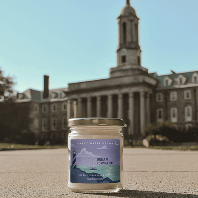 Dream Forward Soy Candle - Clear Jar - 9 oz - Sweet Water Decor - Candles