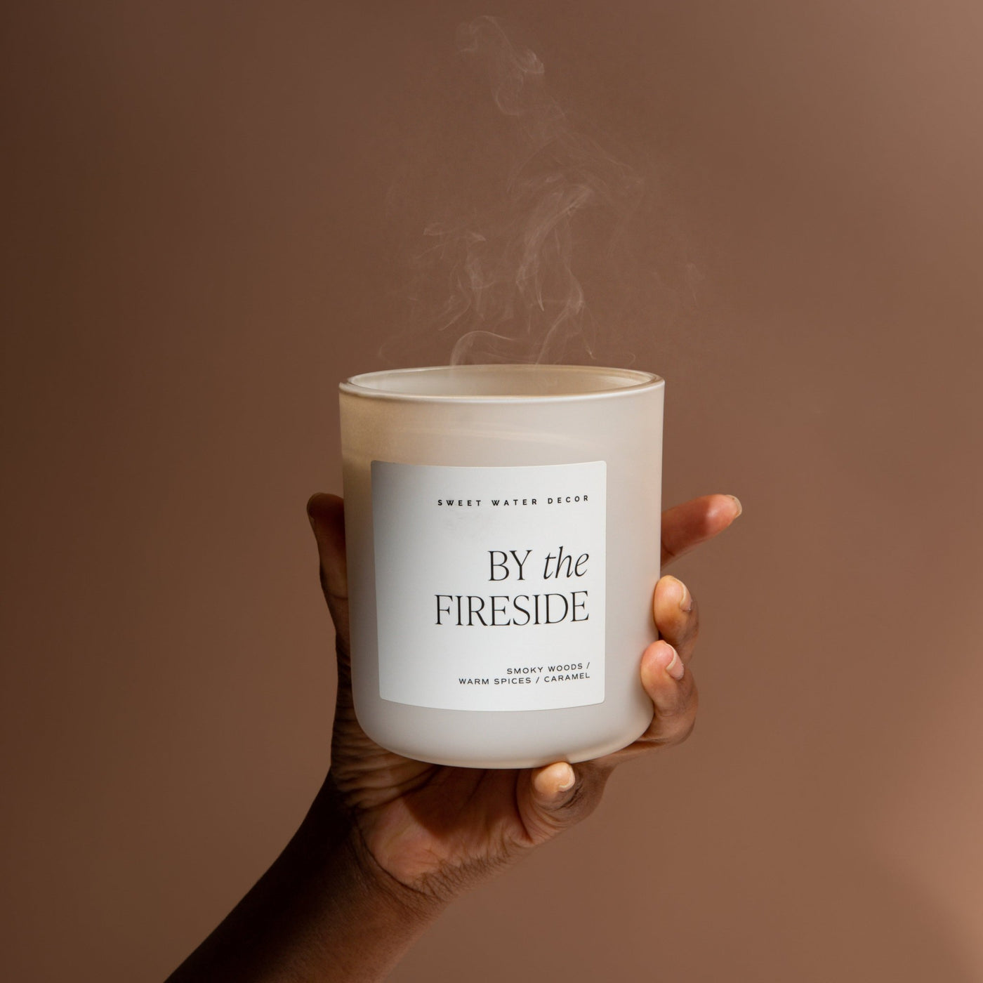 By The Fireside Soy Candle - Tan Matte Jar - 15 oz - Sweet Water Decor - Candles