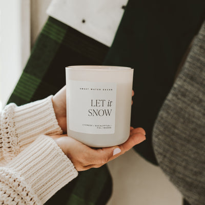 Let It Snow Soy Candle - Tan Matte Jar - 15 oz