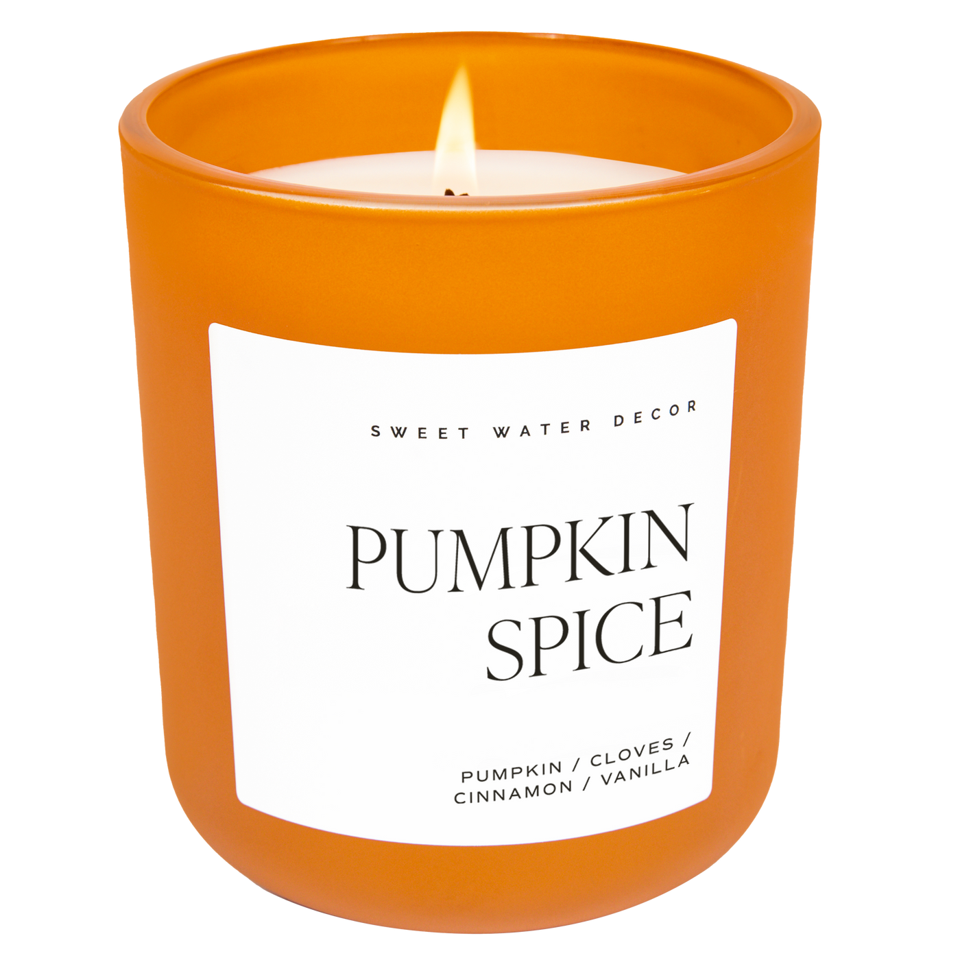 Pumpkin Spice Soy Candle - Orange Matte Jar - 15 oz