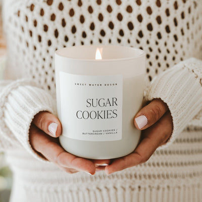 Sugar Cookies Soy Candle - Tan Matte Jar - 15 oz - Sweet Water Decor - Candles