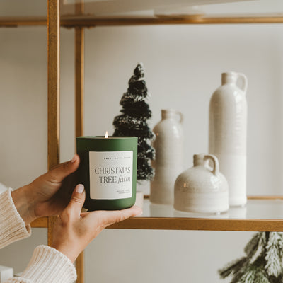Christmas Tree Farm Soy Candle - Green Matte Jar - 15 oz