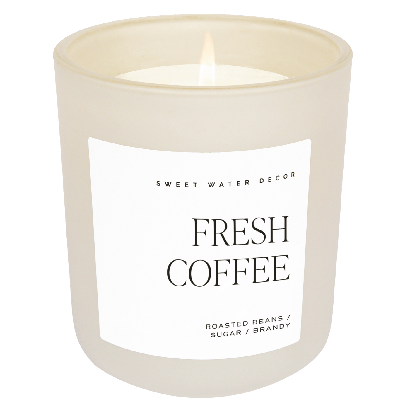 Fresh Coffee Soy Candle - Tan Matte Jar - 15 oz - Sweet Water Decor - Candles