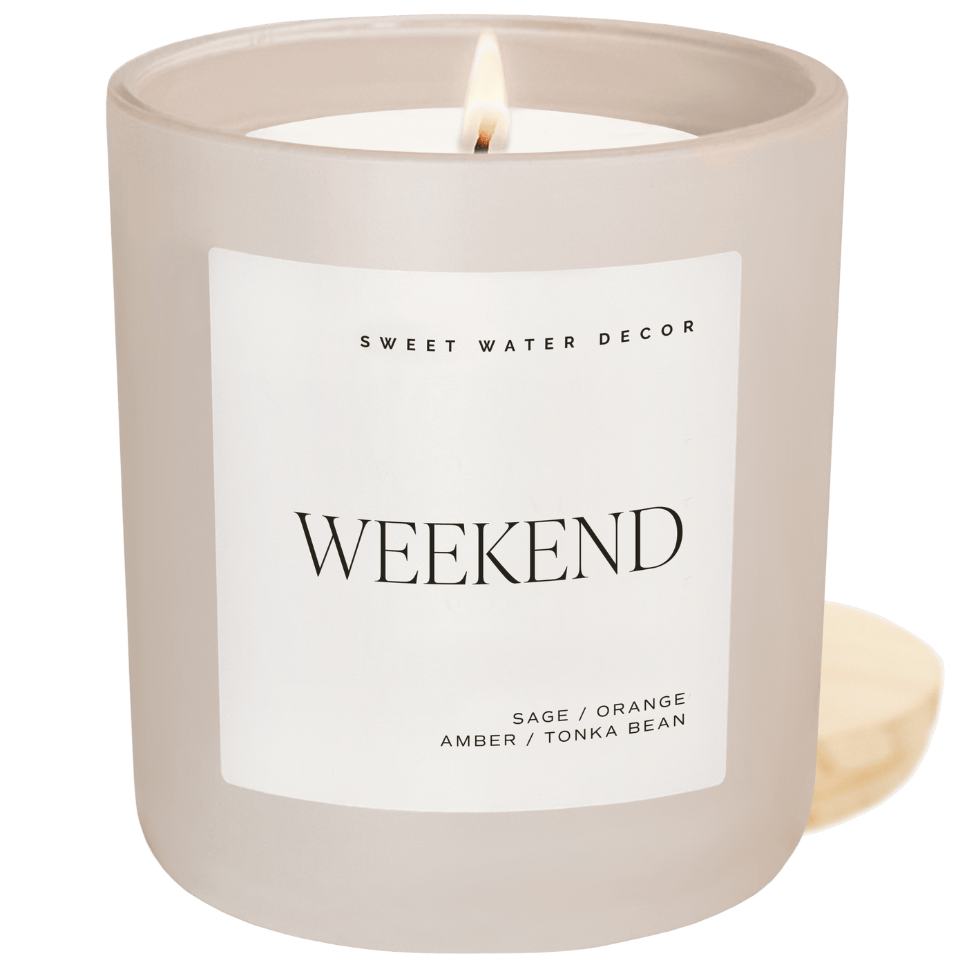 Weekend Soy Candle - Tan Matte Jar - 15 oz - Sweet Water Decor - Candles