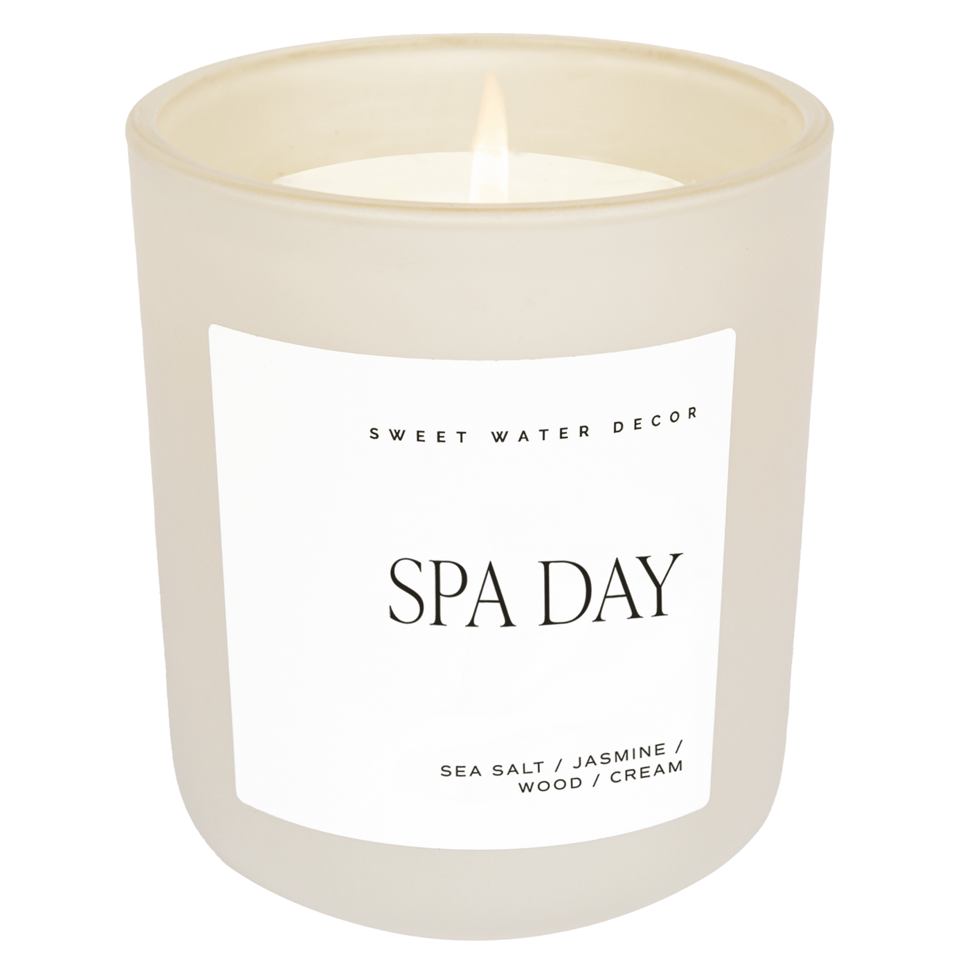 Spa Day Soy Candle - Tan Matte Jar - 15 oz - Sweet Water Decor - Candles