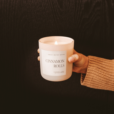 Cinnamon Rolls Soy Candle - Tan Matte Jar - 15 oz - Sweet Water Decor - Candles