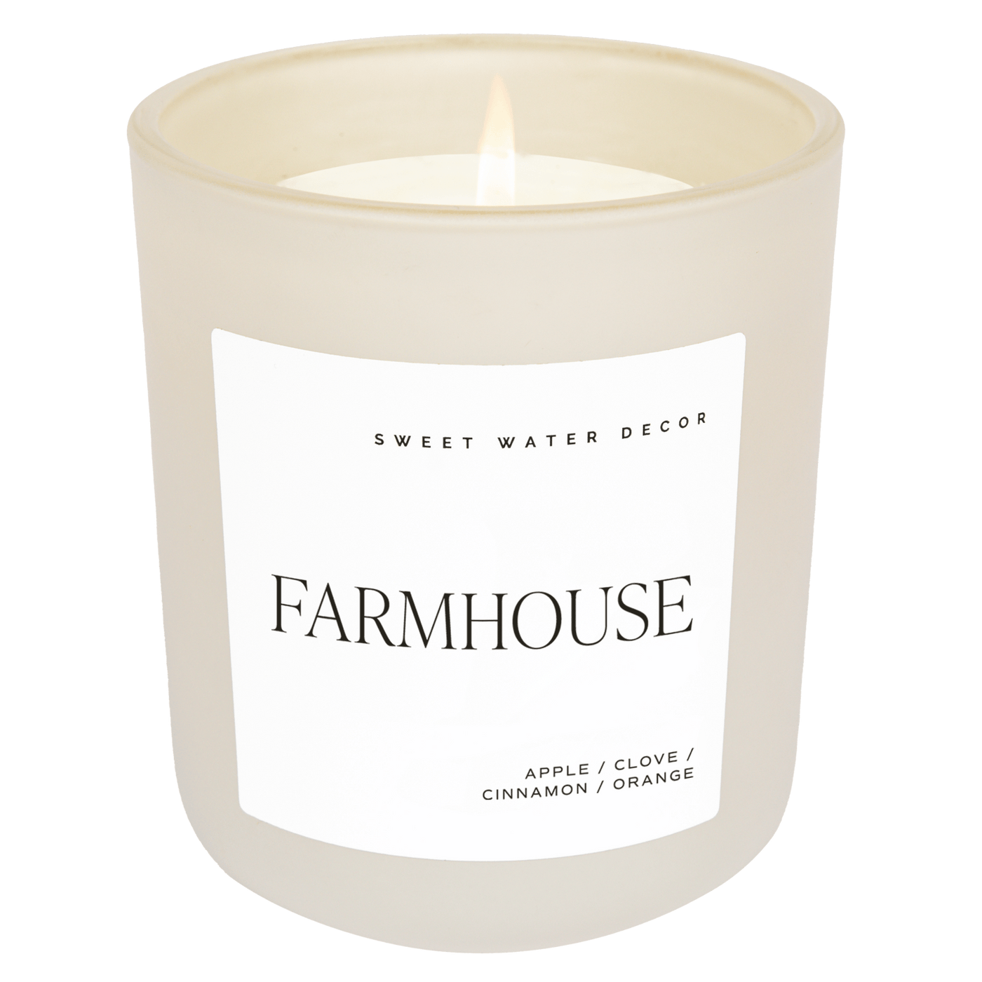 Farmhouse Soy Candle - Tan Matte Jar - 15 oz - Sweet Water Decor - Candles