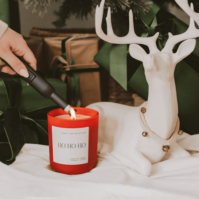Ho Ho Ho Soy Candle - Red Matte Jar - 15 oz (Christmas) - Sweet Water Decor - Candles