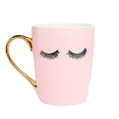 Pink Eyelashes 16oz. Coffee Mug - Sweet Water Decor - Coffee Mugs