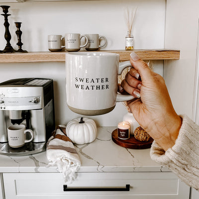 Sweater Weather Stoneware Coffee Mug - Sweet Water Decor - Coffee Mugs