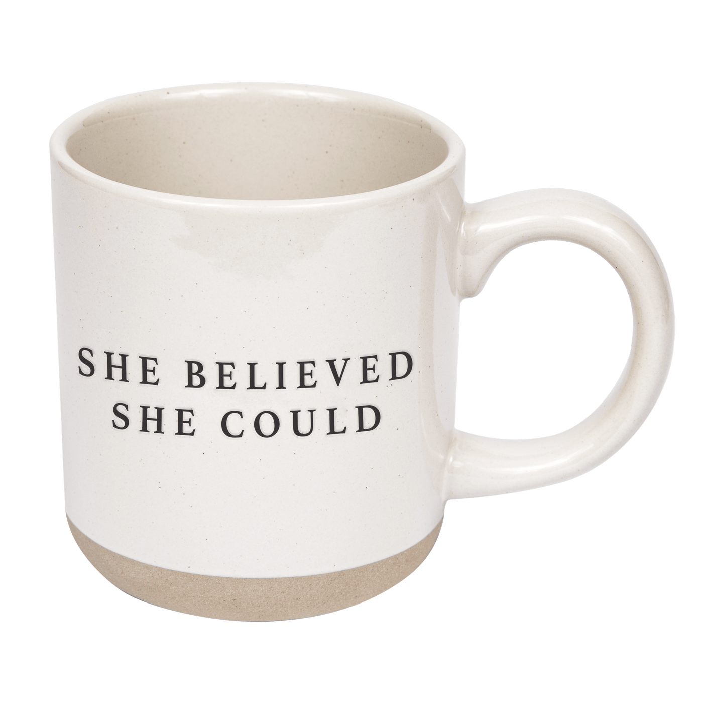 She Believed She Could 14oz. Stoneware Coffee Mug - Sweet Water Decor - Coffee Mugs