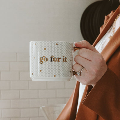 Go For It 17oz. Tile Coffee Mug - Sweet Water Decor - Coffee Mugs