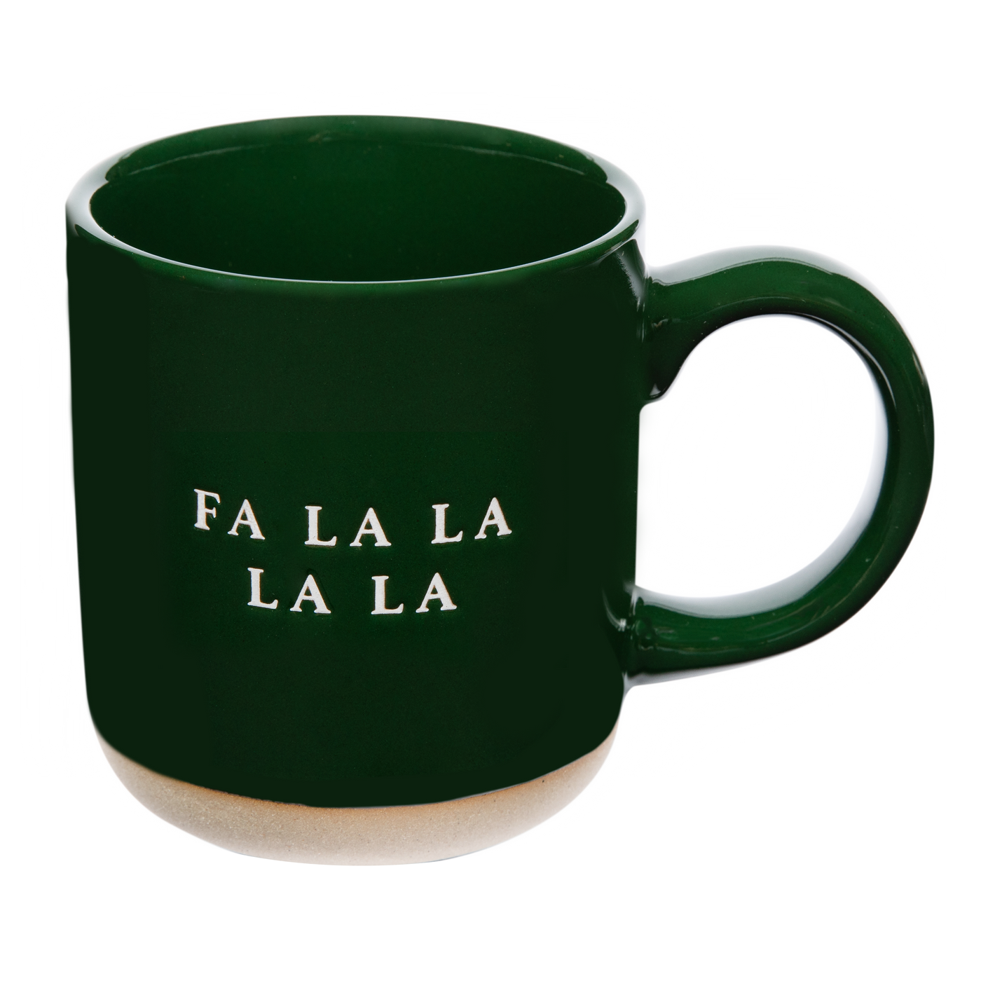 Fa La La Green Stoneware Coffee Mug