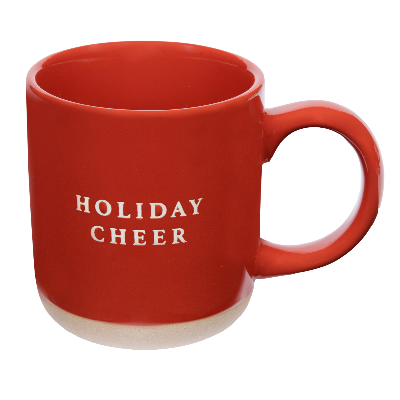 Holiday Cheer Red Stoneware Coffee Mug