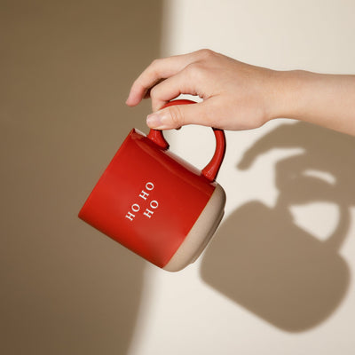 Ho Ho Ho 14oz. Red Stoneware Coffee Mug - Sweet Water Decor - Coffee Mugs