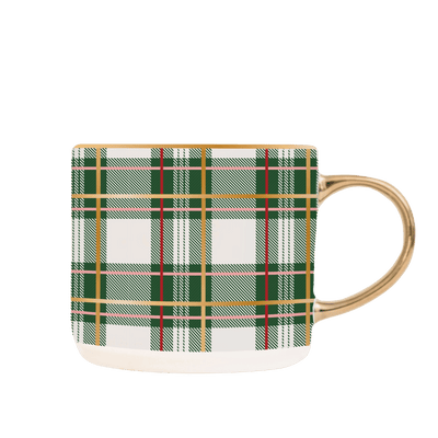 Green Plaid 17oz. Coffee Mug - Sweet Water Decor - Coffee Mugs