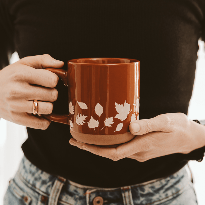 Fall Tree Of Life Mug Cozy Set (2 Pack) – Sage & Spiced Cedar, Hand Crocheted, Fits Standard Mugs