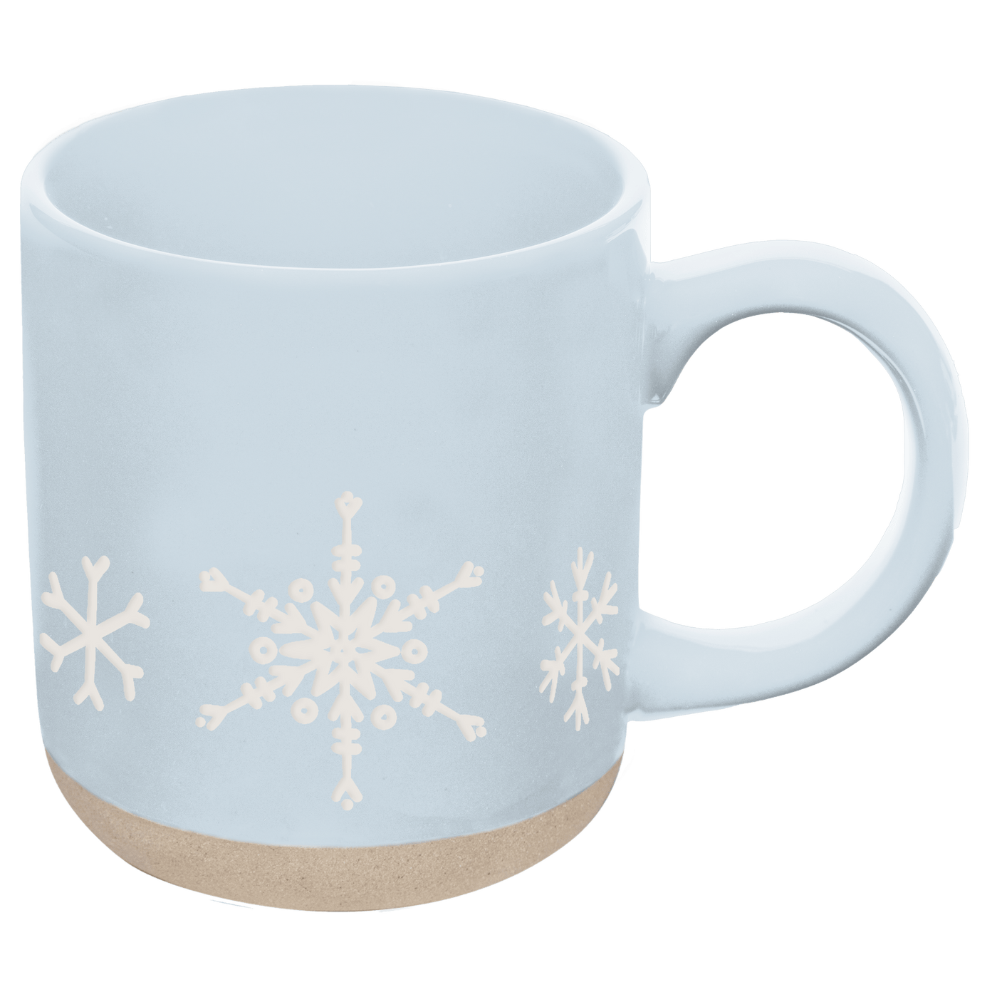 Snowflakes 14oz. Blue Stoneware Coffee Mug - Sweet Water Decor - Coffee Mugs