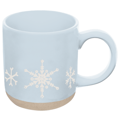 Snowflakes 14oz. Blue Stoneware Coffee Mug - Sweet Water Decor - Coffee Mugs