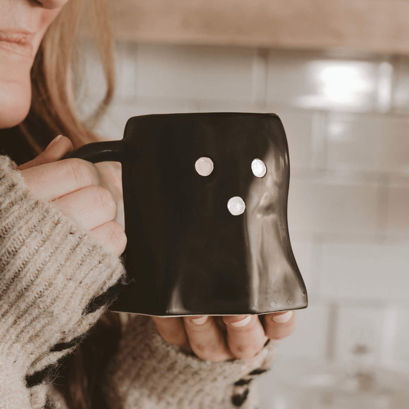 Black Ghost 12oz. Figurine Coffee Mug - Sweet Water Decor - Coffee Mugs