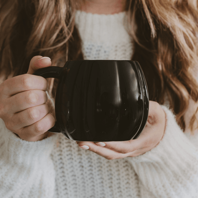 Black Pumpkin 19oz. Figurine Coffee Mug - Sweet Water Decor - Coffee Mugs