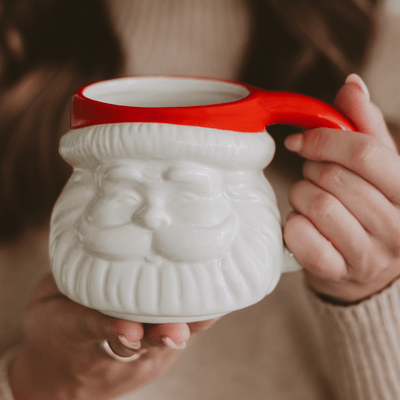 Red Hat Santa 19oz. Figurine Coffee Mug - Sweet Water Decor - Coffee Mugs
