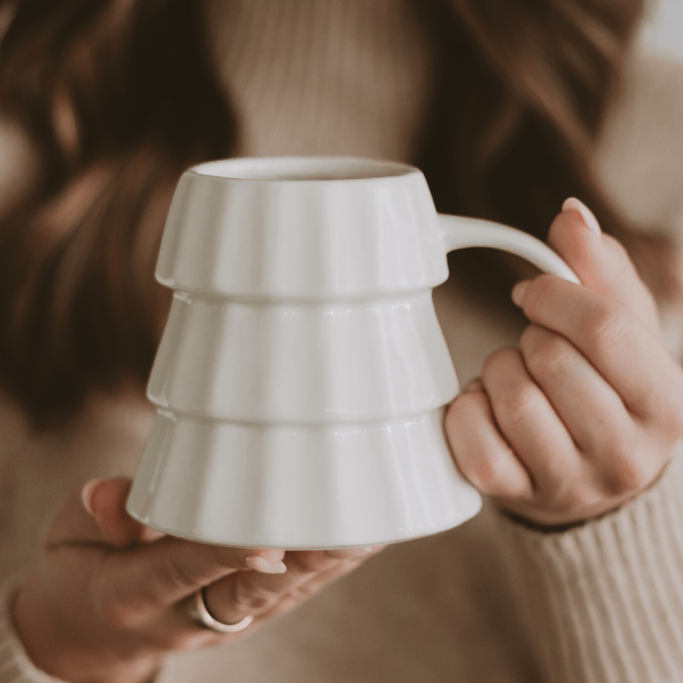Cream Tree 17oz. Figurine Coffee Mug - Sweet Water Decor - Coffee Mugs