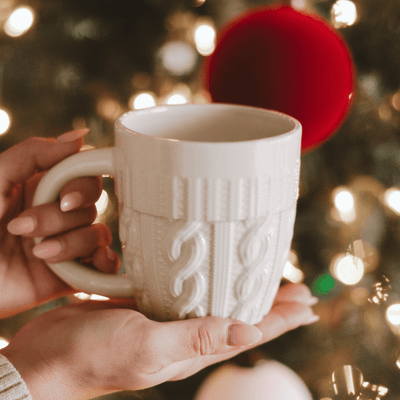 Cream Sweater 18oz. Figurine Coffee Mug - Sweet Water Decor - Coffee Mugs