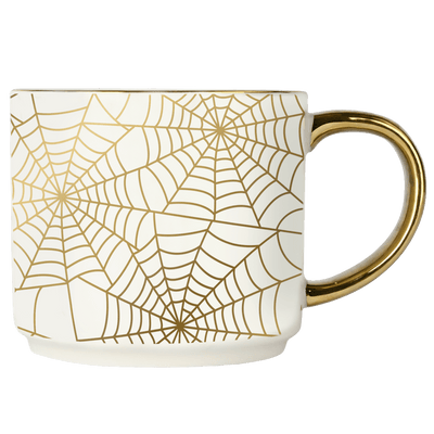 Spiderwebs 14oz. Gold Handle Coffee Mug - Sweet Water Decor - Coffee Mugs
