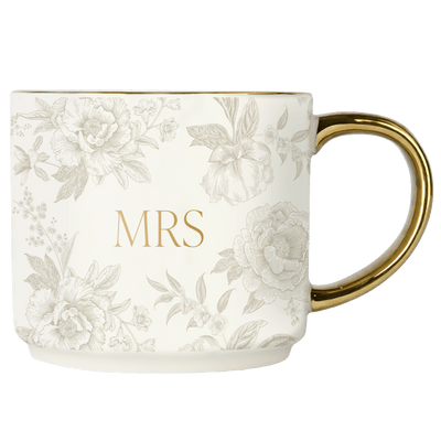 Mrs 14oz. Gold Handle Coffee Mug - Sweet Water Decor - Coffee Mugs
