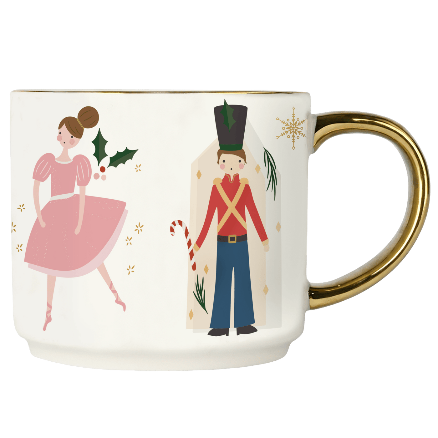 Nutcracker 14oz. Gold Handle Coffee Mug - Sweet Water Decor - Coffee Mugs
