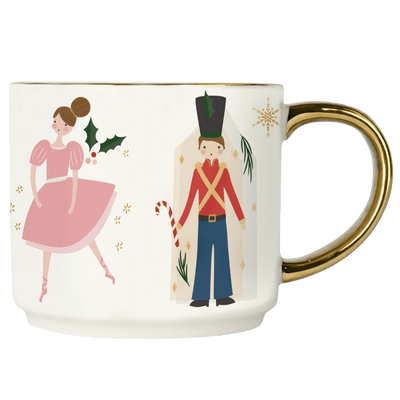 Nutcracker 14oz. Gold Handle Coffee Mug - Sweet Water Decor - Coffee Mugs