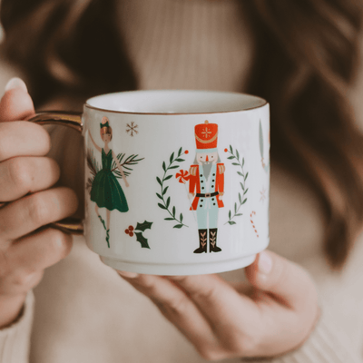 Nutcracker 14oz. Gold Handle Coffee Mug - Sweet Water Decor - Coffee Mugs
