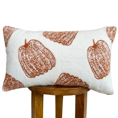 White pumpkin lumbar pillow cover - Sweet Water Decor - pillow cover