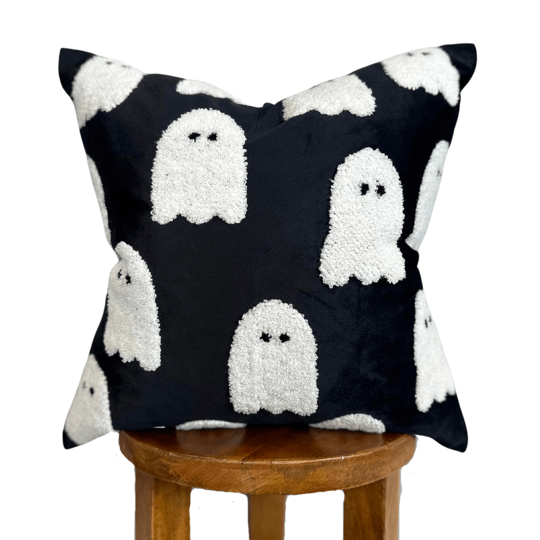 Black Ghost Pillow Cover - Sweet Water Decor - pillow cover