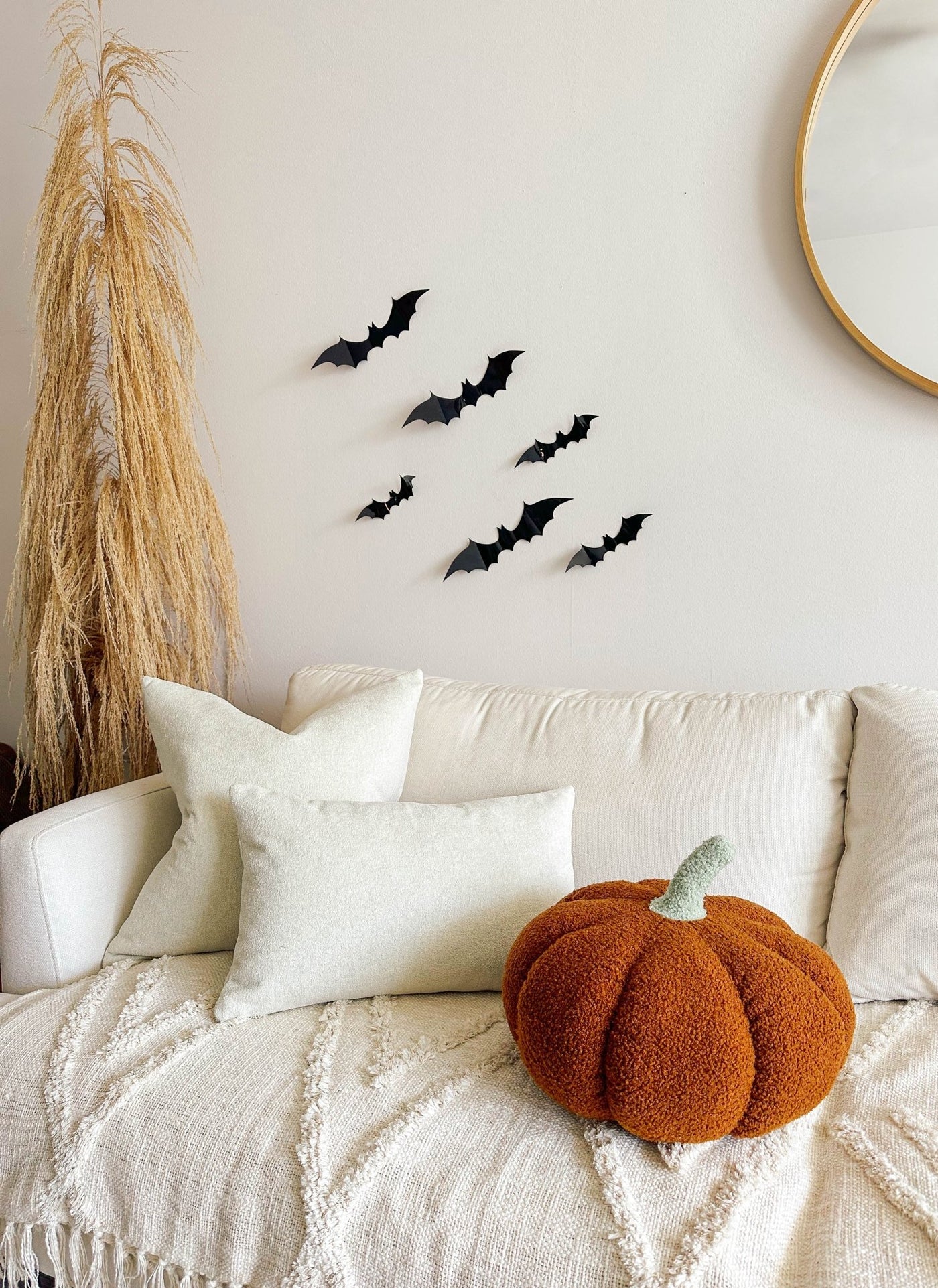 Jumbo Sherpa Orange Pumpkin Pillow - Sweet Water Decor - Pillow