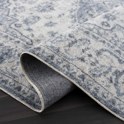 Blue Hiti Washable Area Rug