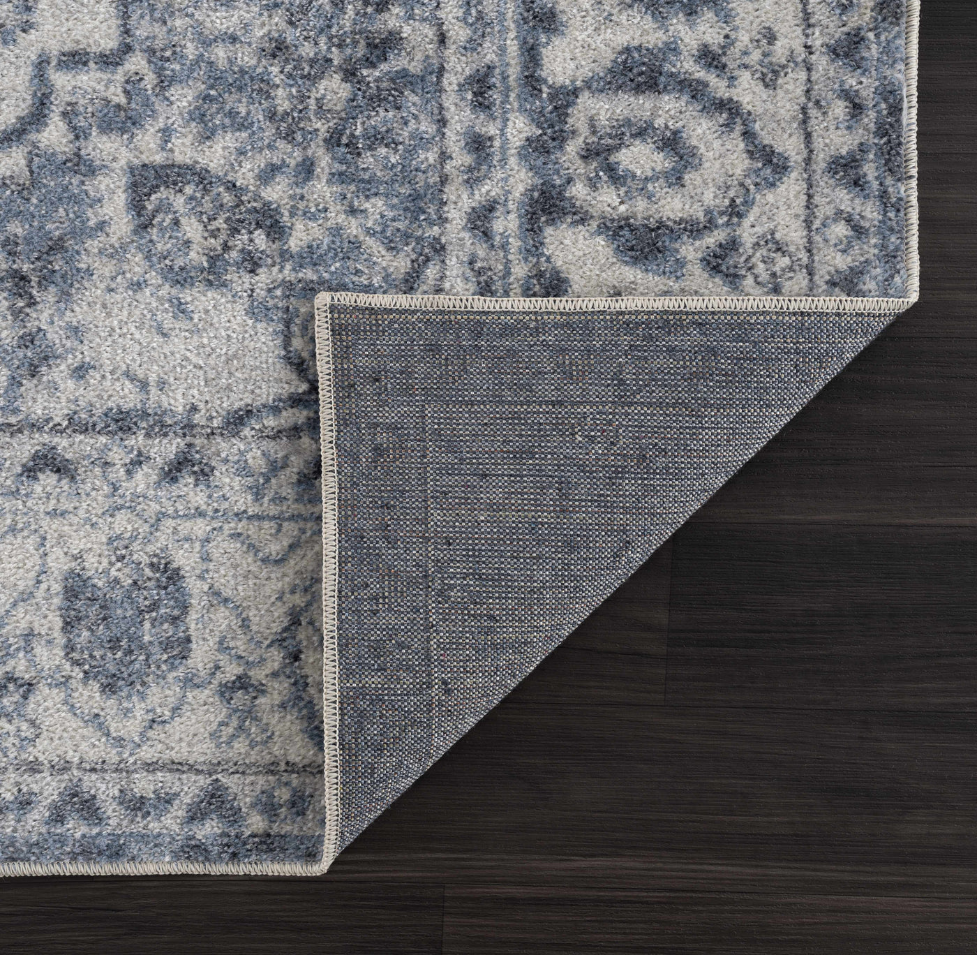 Blue Hiti Washable Area Rug