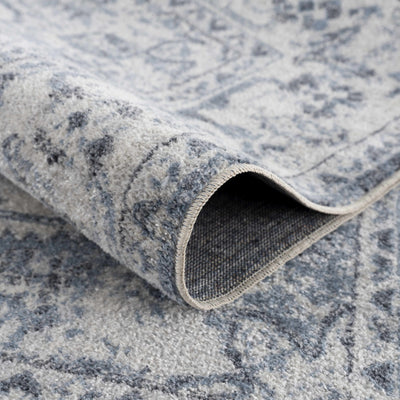 Blue Hiti Washable Area Rug