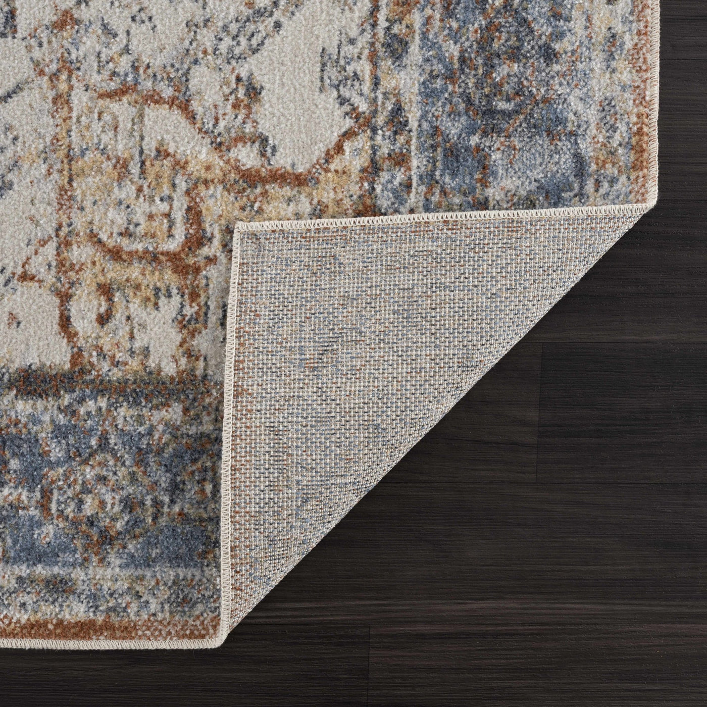 Blue Orange Hera Washable Area Rug - Sweet Water Decor - Rugs
