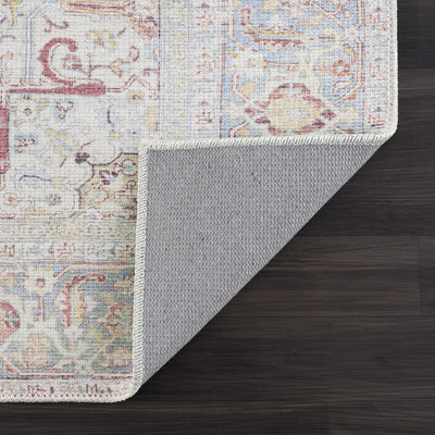 Cream Rust Leeston Vintage Washable Area Rug - Sweet Water Decor - Rugs