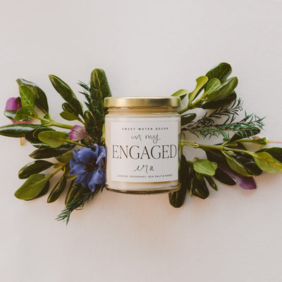 In My Engaged Era Soy Candle - Clear Jar - 9 oz - Sweet Water Decor - Candles