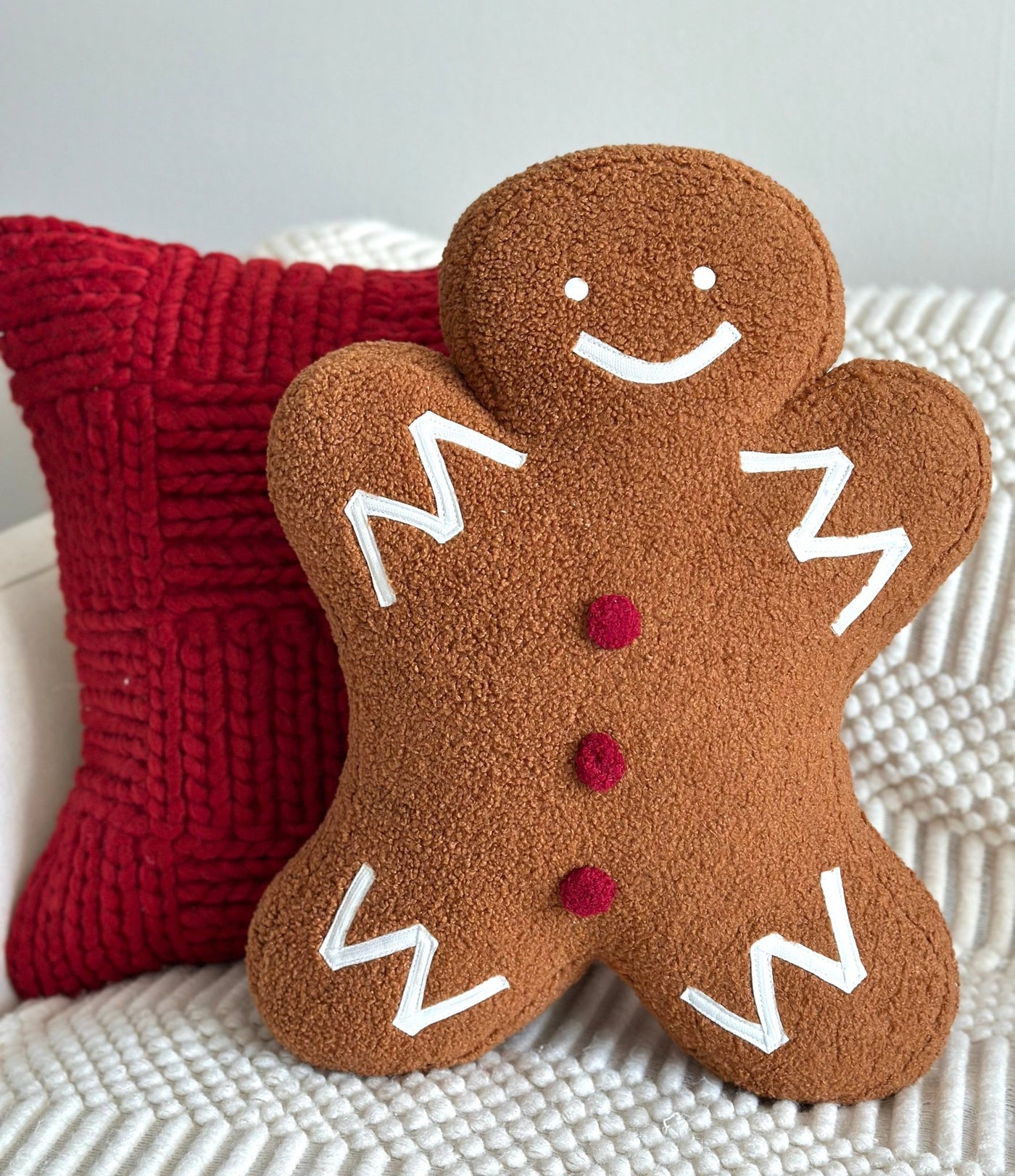 Mr. Gingerbread Man Pillow - Sweet Water Decor - Throw Pillow